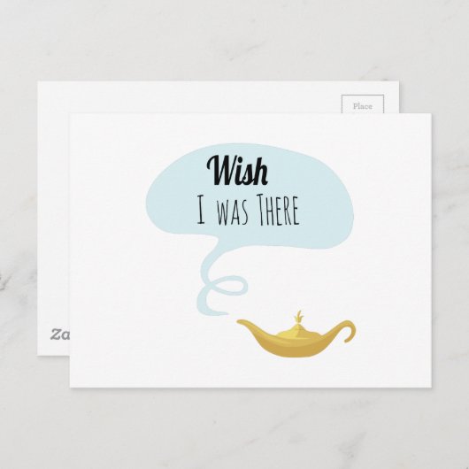 Ich wünschte, ich wäre da postkarte (Vorne/Hinten)