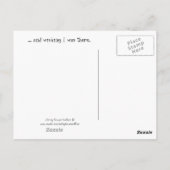 Ich wünschte, ich wäre da postkarte (Rückseite)