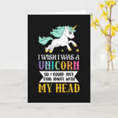 Ich wünschte, ich wäre ein Einhorn Karte (Gelbe Blume)