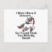 Ich wünschte, ich wäre ein Einhorn Postkarte (Vorderseite)