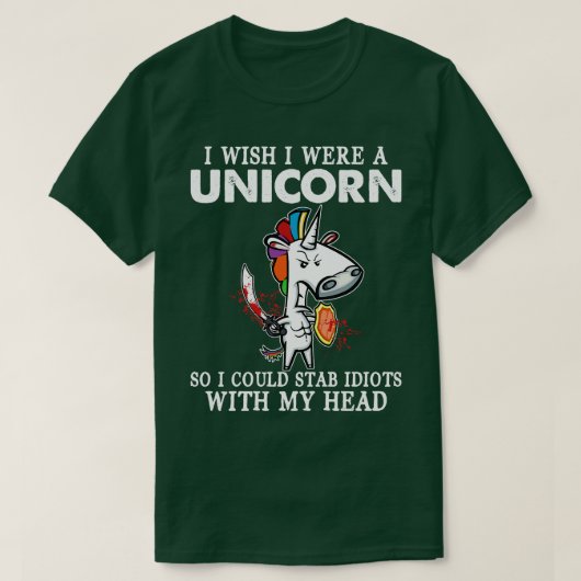 Ich wünschte, ich wäre ein Einhorn, sodass ich Ein T-Shirt (Design vorne)