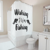 Ich wünschte, ich wäre ein lustiges Zitat Duschvorhang (Beispiel)