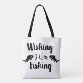 Ich wünschte, ich wäre ein lustiges Zitat Tasche (Rückseite)