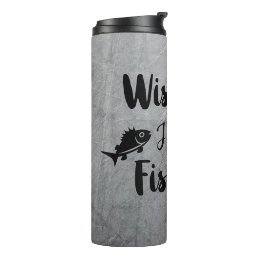 Ich wünschte, ich wäre ein lustiges Zitat Thermosbecher (Nach links gedreht)