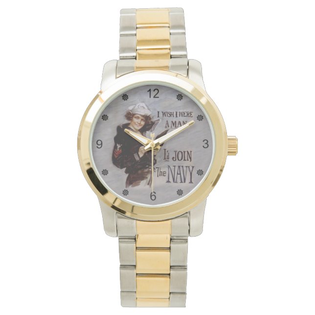 Ich wünschte, ich wäre ein Mann ~ Ich würde der Ma Armbanduhr (Vorderseite)