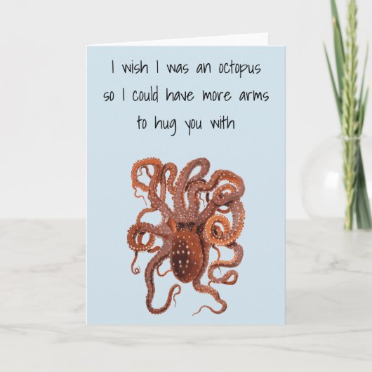 Ich wünschte, ich wäre eine Octopus Anniversary Li Karte (Vorderseite)