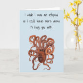 Ich wünschte, ich wäre eine Octopus Anniversary Li Karte (Gelbe Blume)