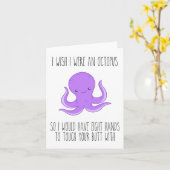 Ich wünschte, ich wäre eine Oktopus Funny Liebe No Karte (Gelbe Blume)