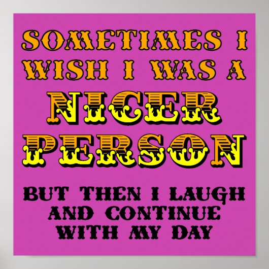 Ich wünschte, ich wäre nackter Funny Poster Sign (Vorne)