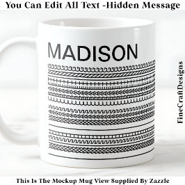 Ich wünschte, ich würde basteln & Name versteckte  Kaffeetasse