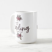 Ich wünschte, ich würde gerade lesen (mit Rose) Kaffeetasse (Vorderseite Links)