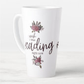 Ich wünschte, ich würde gerade lesen (mit Rose) Milchtasse (Linke Ecke)