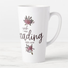 Ich wünschte, ich würde gerade lesen (mit Rose) Milchtasse