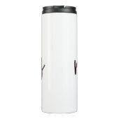 Ich wünschte, ich würde gerade lesen (mit Rose) Thermosbecher (Rückseite)