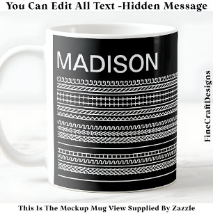 Ich wünschte, ich würde stricken & Name versteckte Kaffeetasse