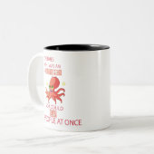 Ich wünschte mir, ich wäre ein Oktopus, um zu schl Zweifarbige Tasse (Vorderseite Links)