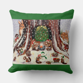 Ich wünschte, wir wären eingeladen, ein grünes Kis Kissen