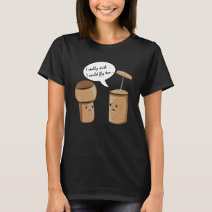 Ich wünschte wirklich, ich könnte Wein Kork Alkoho T-Shirt