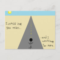 Ich würde 500 Meilen klettern..