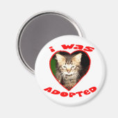 Ich wurde Adoptiert Magnet (Vorderseite/Rückseite)