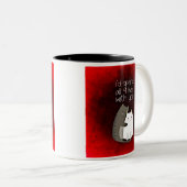 Ich würde alle 9 Leben mit deiner Kaffee-Tasse ver Zweifarbige Tasse (VorderseiteRechts)