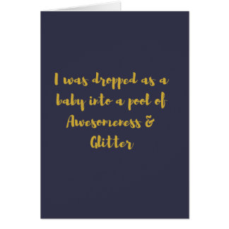 Ich wurde als Baby in ein Pool von Awesomeness