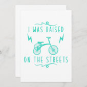 Ich wurde auf den Straßen Tricycle Triker Geschenk Einladung (Vorne/Hinten)