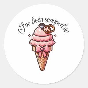 Ich wurde aufgegabelt - Brautparty mit Coquette B Runder Aufkleber