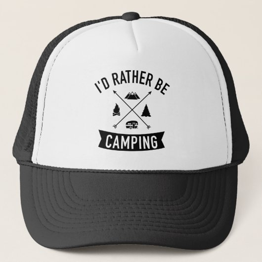 Ich würde Camping Caravan Trailer sein Truckerkappe (Vorderseite)