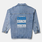 Ich wurde Cheer Coach Cheerleader Jeansjacke (Rückseite)