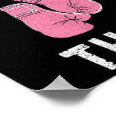 Ich würde das Boxen über rosa Handschuhe treffen T Poster (Ecke)