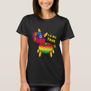 Ich würde das Coole mexikanische Party Pinata tref T-Shirt