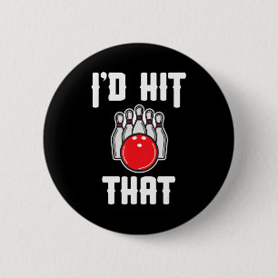 Ich würde das Geschenk des Bowler Fun Bowling Team Button