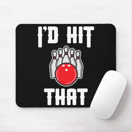 Ich würde das Geschenk des Bowler Fun Bowling Team Mousepad (Mit Mouse)