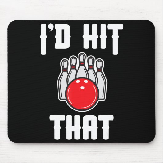 Ich würde das Geschenk des Bowler Fun Bowling Team Mousepad (Vorne)