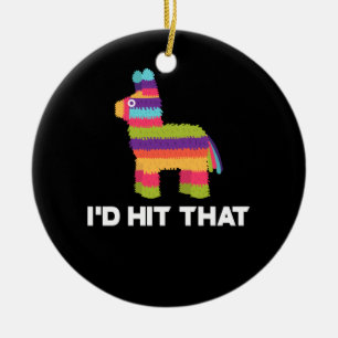Ich würde das Pinata treffen - Cinco de Mayo Part Keramik Ornament