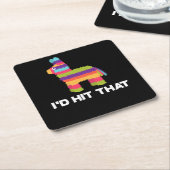 Ich würde das Pinata treffen - Cinco de Mayo Party Rechteckiger Pappuntersetzer (angewinkelt)