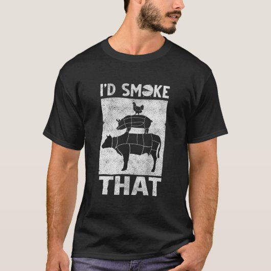 Ich würde das rauchen - Funny GRILLEN Smoker Pater T-Shirt (Vorderseite)