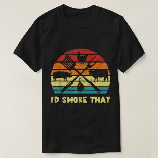 Ich würde das rauchen - Retro Grillen GRILLEN Smok T-Shirt (Design vorne)