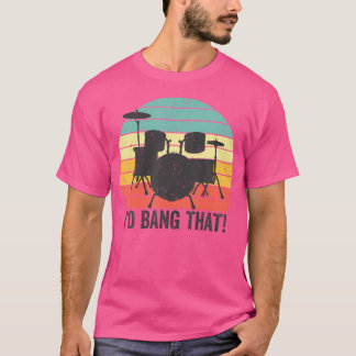 Ich würde das Schlagzeug Drummer Drummer Drum Set  T-Shirt