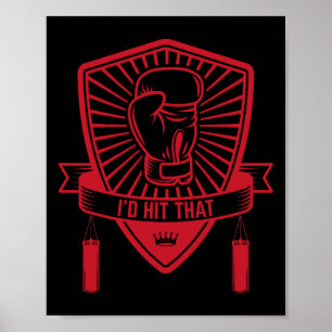 Ich würde das treffen - Boxhandschuh Comt Sports Poster