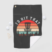 Ich würde das treffen | Funny Retro Disk Golf Golfhandtuch (Insitu)