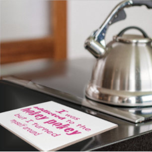 Ich wurde dem Hokey Pokey Typografy Zitat zugeschr Fliese