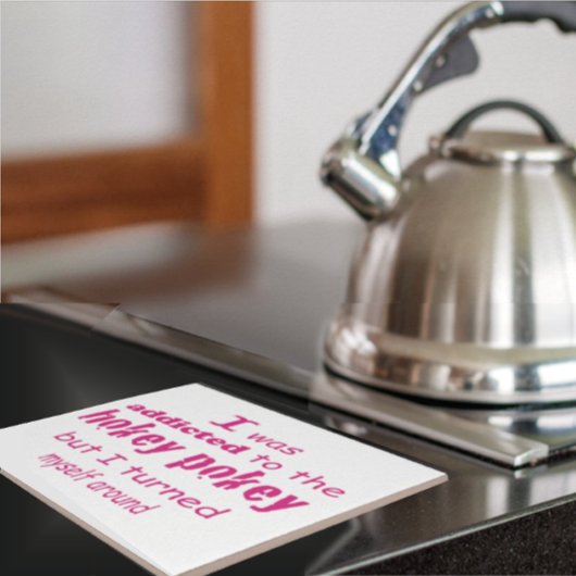 Ich wurde dem Hokey Pokey Typografy Zitat zugeschr Fliese