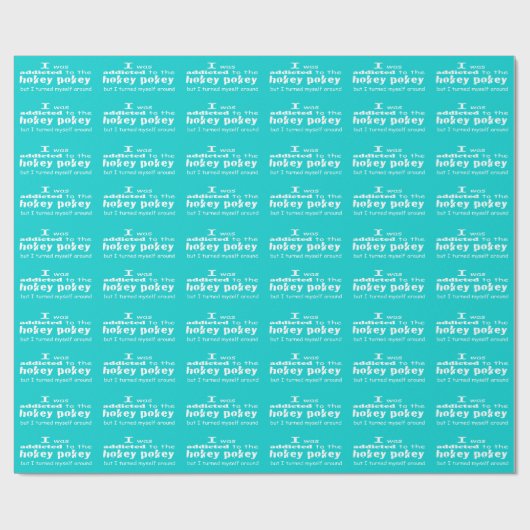 Ich wurde dem Hokey Pokey Typografy Zitat zugeschr Geschenkpapier (Flach)