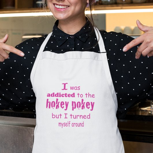 Ich wurde dem Hokey Pokey Typografy Zitat zugeschr Schürze