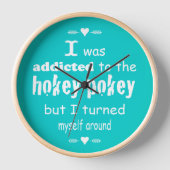 Ich wurde dem Hokey Pokey Typografy Zitat zugeschr Uhr (Vorderseite)