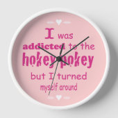 Ich wurde dem Hokey Pokey Typografy Zitat zugeschr Uhr (Vorderseite)