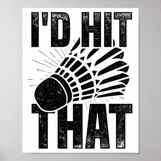 Ich würde den Badminton Shuttle Badminton Player S Poster (Vorne)