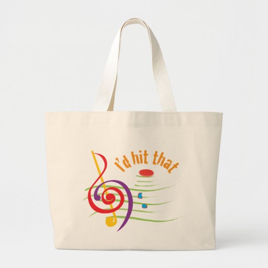 Ich würde den schlagen (Soprane) Jumbo Stoffbeutel (Vorne)